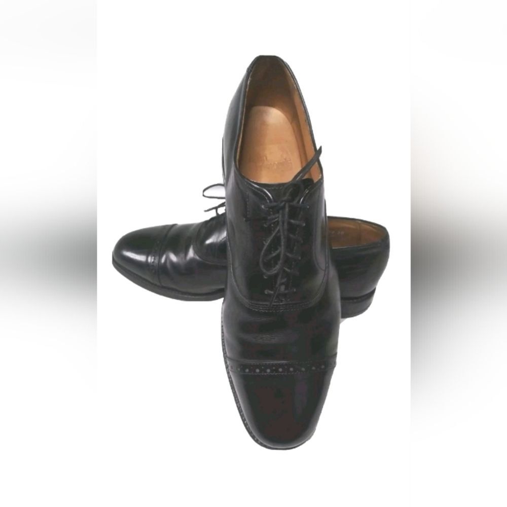 Allen Edmonds Byron Cap Toe Oxfords Men's Size 10 D Made In USA Quarter Brogue